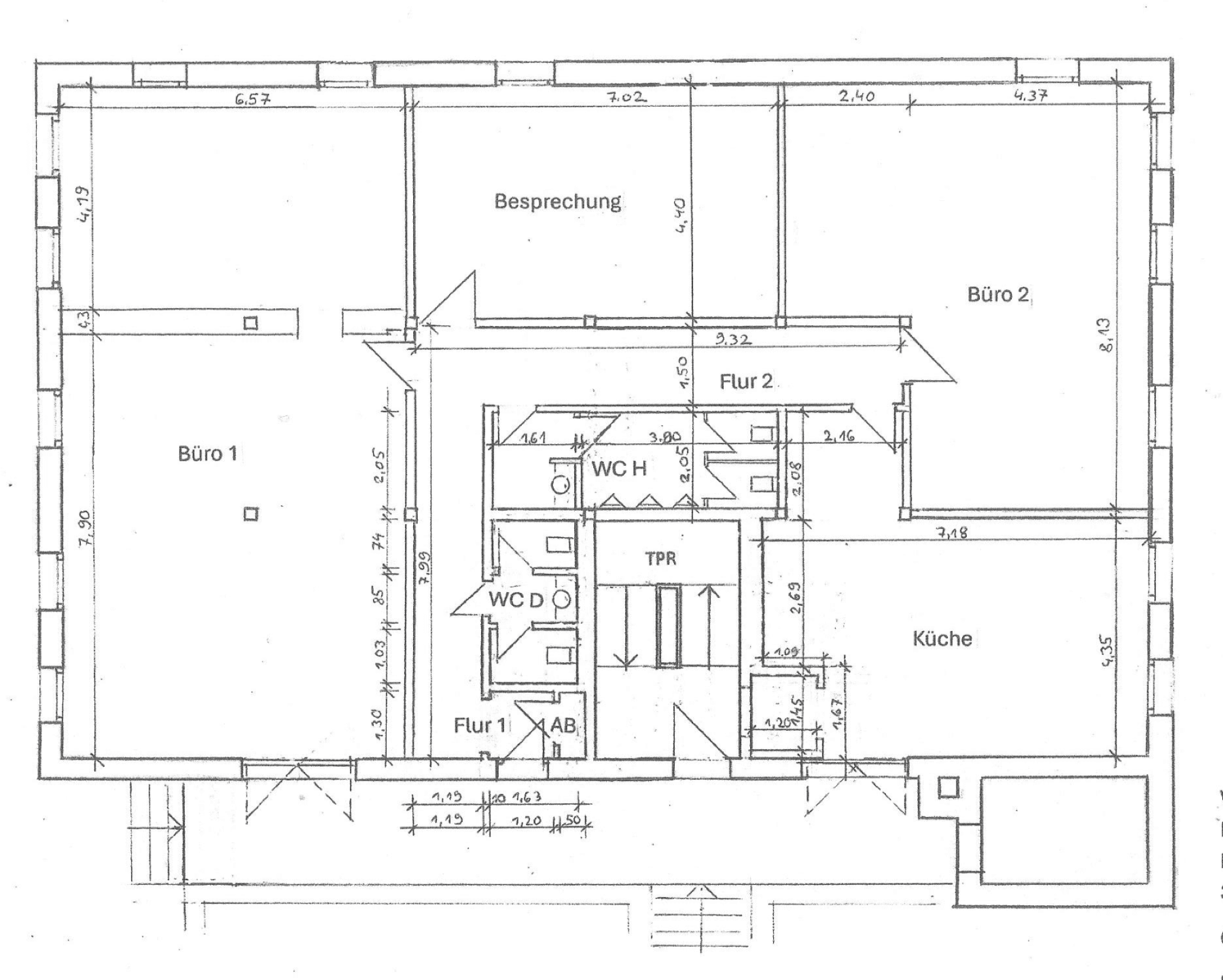 Grundriss des Erdgeschosses